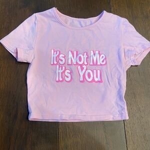Y2K “it’s not you it’s me” cropped baby tee